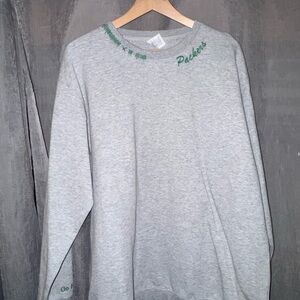 Gray Packers Crewneck Sweater - Men